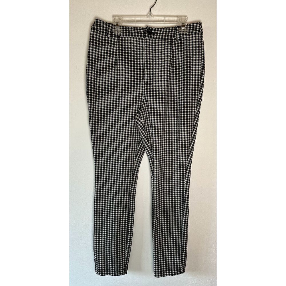 Maeve by Anthropologie women’s black white checkered pants size 8  #5-1423